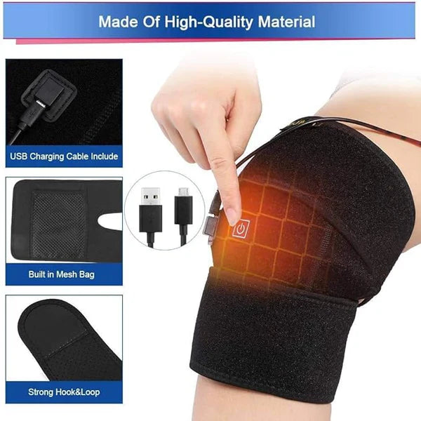 Electric Heating Knee Pad – Adjustable Heated Wrap for Pain Relief and Comfort