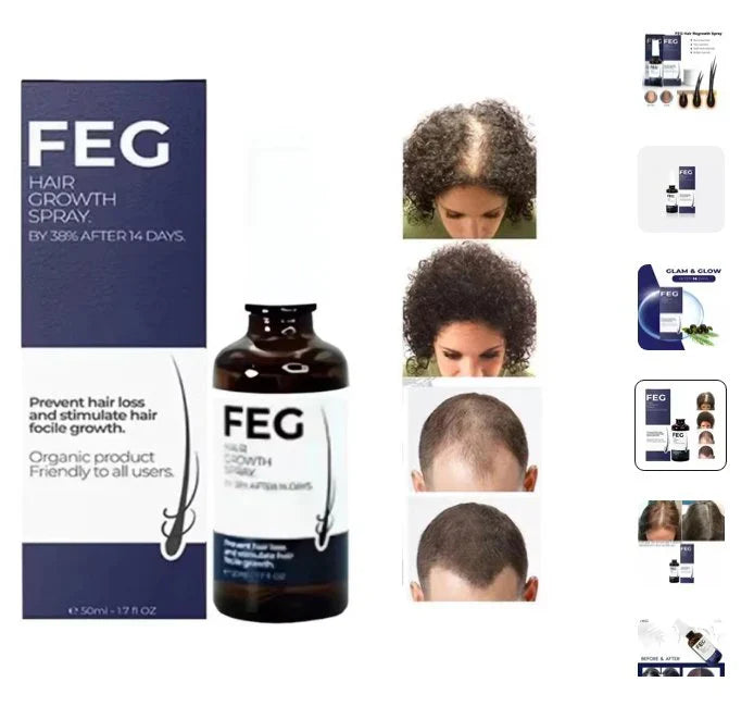 FEGPlus Minoxidil Beard & Hair Growth Serum – Grow Thicker, Fuller Hair & Beard Naturally