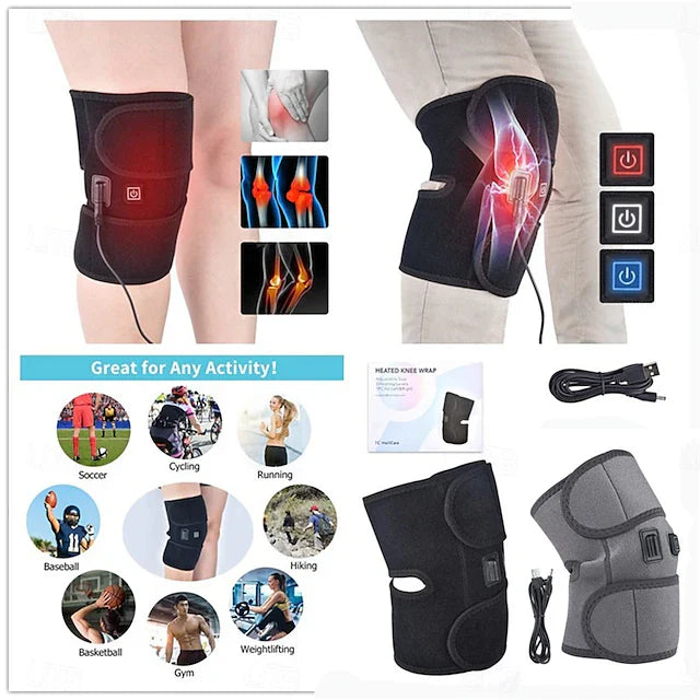 Electric Heating Knee Pad – Adjustable Heated Wrap for Pain Relief and Comfort