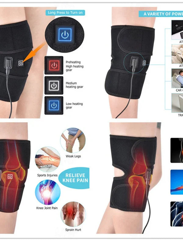 Electric Heating Knee Pad – Adjustable Heated Wrap for Pain Relief and Comfort